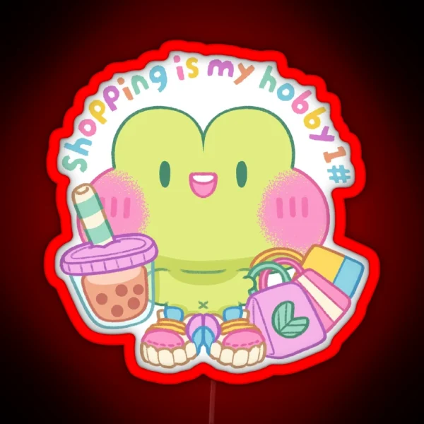 Shopaholic Froggy RGB Neon Sign