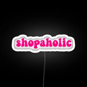 Shopaholic Hot Pink RGB Neon Sign