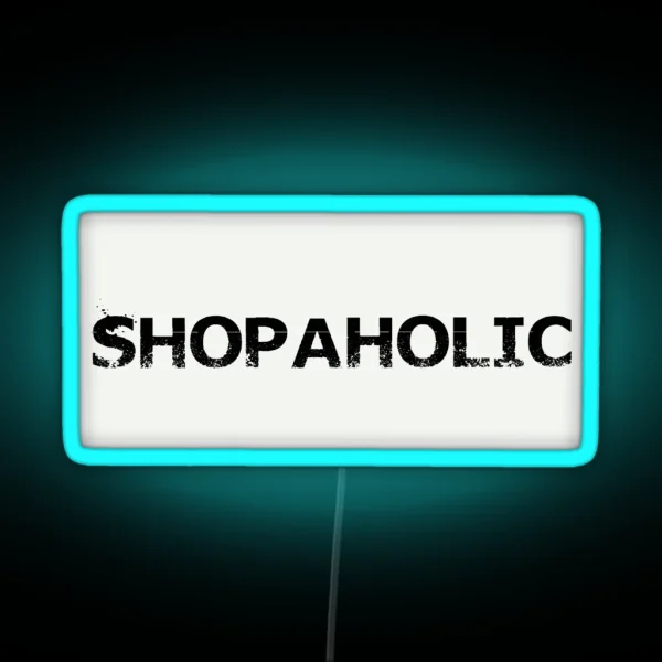 Shopaholic Logo Design RGB Neon Sign