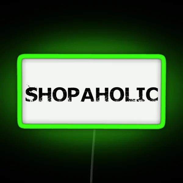 Shopaholic Logo Design RGB Neon Sign