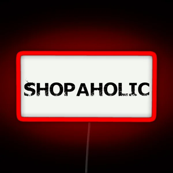 Shopaholic Logo Design RGB Neon Sign
