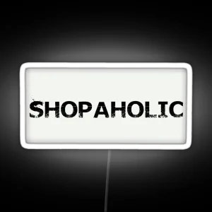 Shopaholic Logo Design RGB Neon Sign