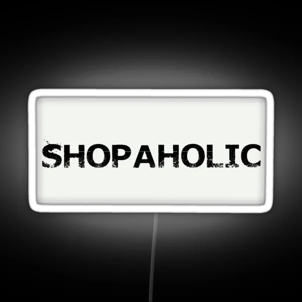 Shopaholic Logo Design RGB Neon Sign