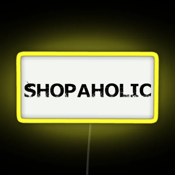Shopaholic Logo Design RGB Neon Sign