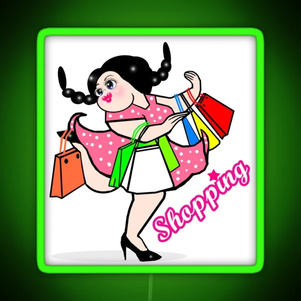 Shopaholic RGB Neon Sign