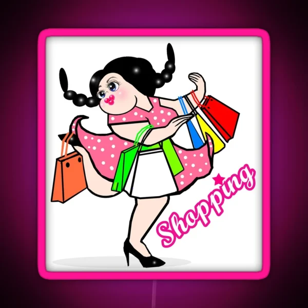 Shopaholic RGB Neon Sign