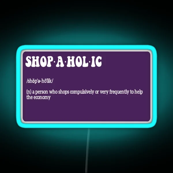 Shopaholic RGB Neon Sign