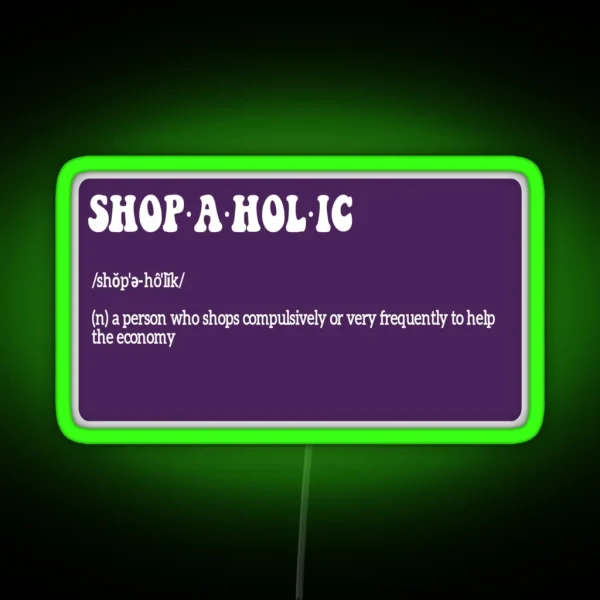 Shopaholic RGB Neon Sign
