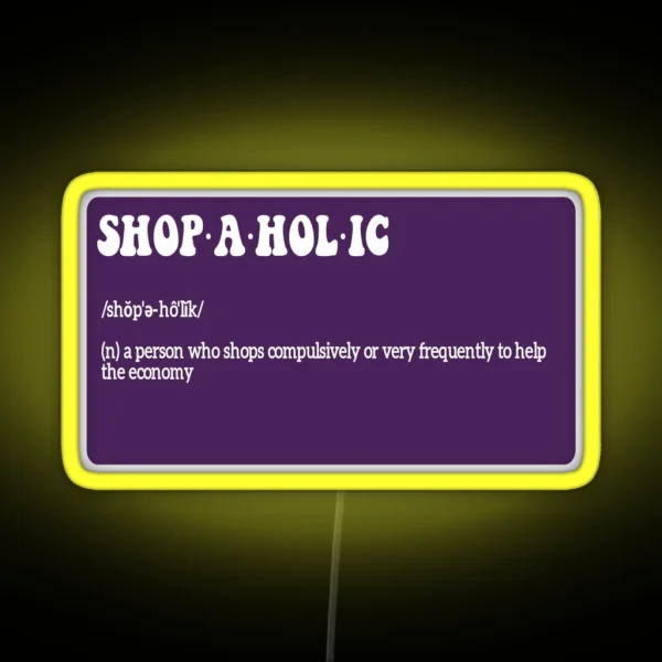 Shopaholic RGB Neon Sign