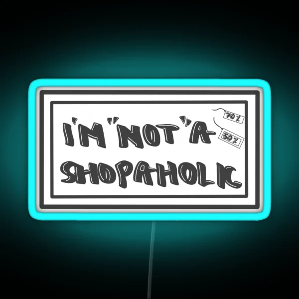 Shopaholic RGB Neon Sign