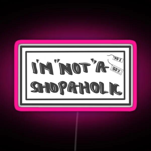 Shopaholic RGB Neon Sign
