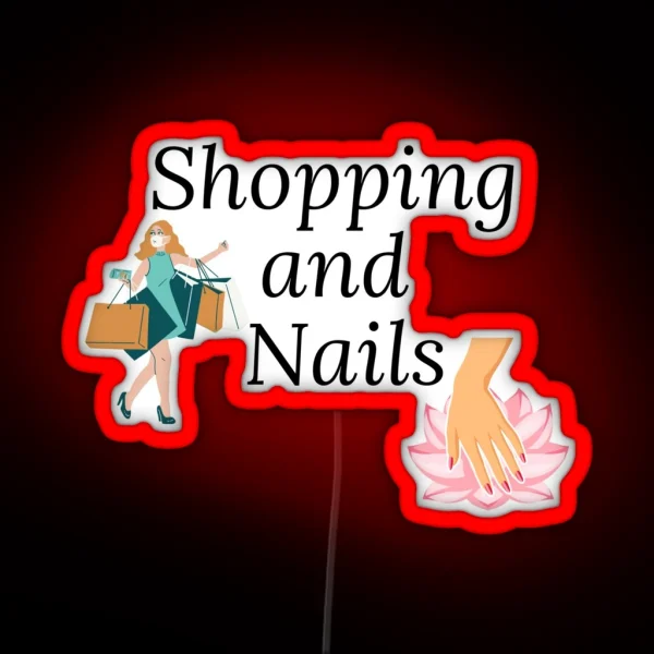 Shopping And Nails RGB Neon Sign