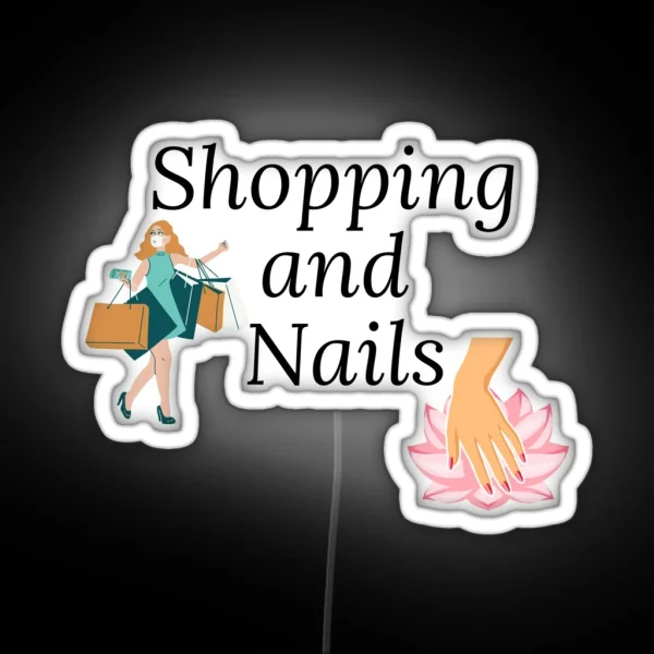 Shopping And Nails RGB Neon Sign