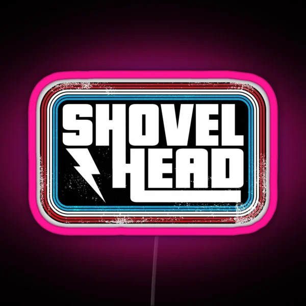 Shovelhead Retro Design RGB Neon Sign