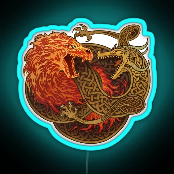 Showdown Howl Dragon Lore RGB Neon Sign