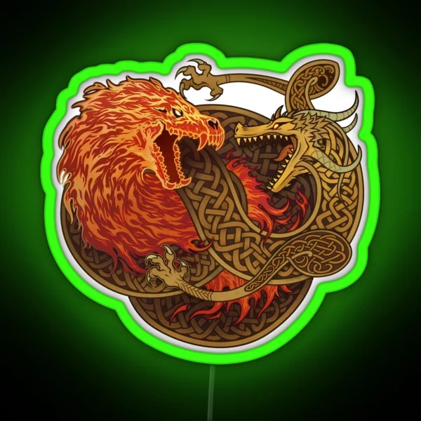 Showdown Howl Dragon Lore RGB Neon Sign
