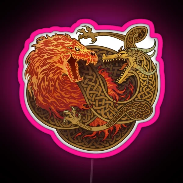 Showdown Howl Dragon Lore RGB Neon Sign