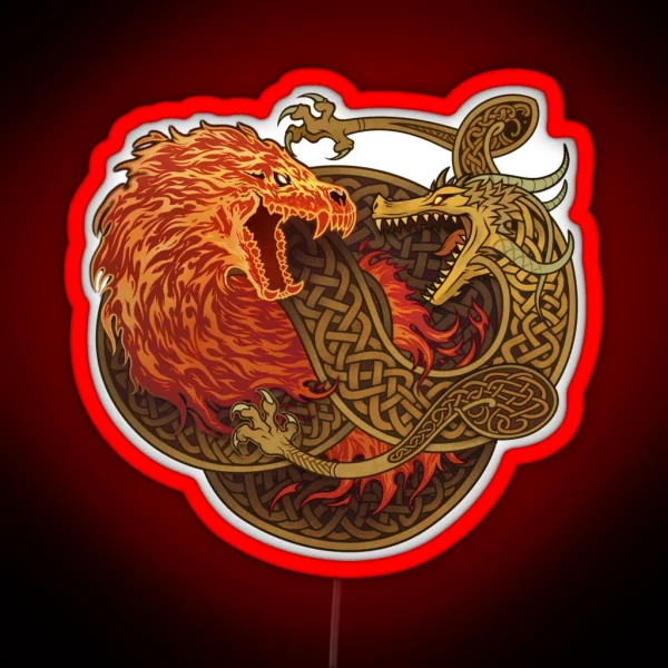 Showdown Howl Dragon Lore RGB Neon Sign