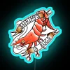 shrimps and bugs neon sign rgb blue