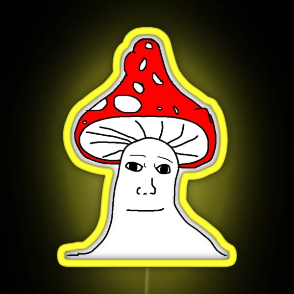 Shroomjak Mushroom Wojak RGB Neon Sign