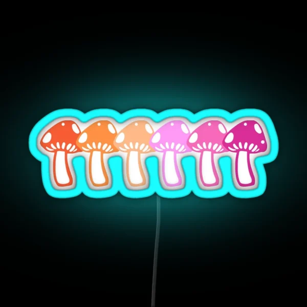 Shrooms For Girls Who Listen To Girl In Red RGB Neon Sign
