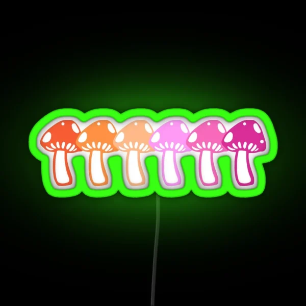 Shrooms For Girls Who Listen To Girl In Red RGB Neon Sign