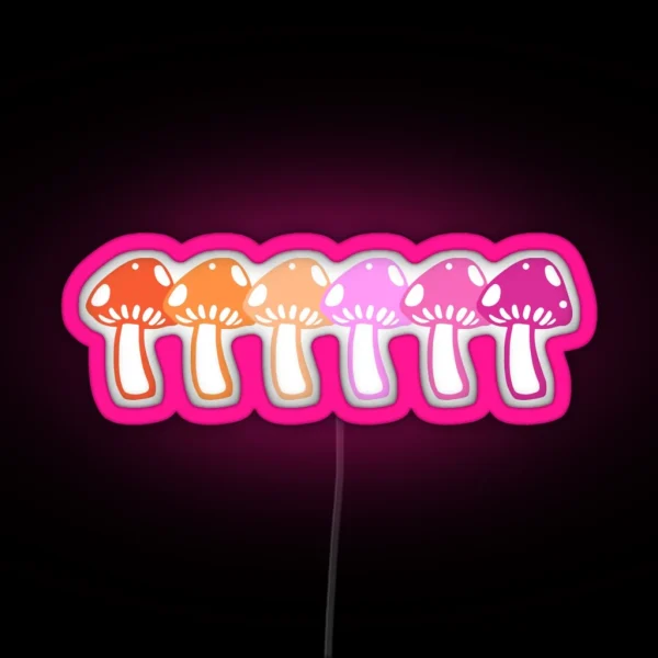 Shrooms For Girls Who Listen To Girl In Red RGB Neon Sign
