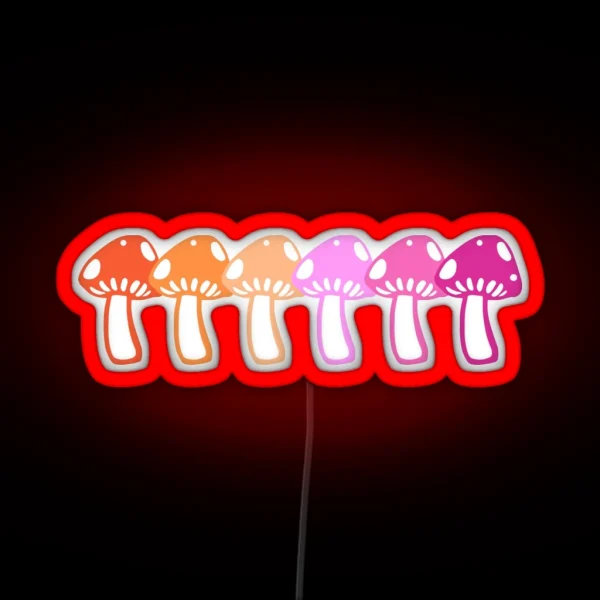 Shrooms For Girls Who Listen To Girl In Red RGB Neon Sign