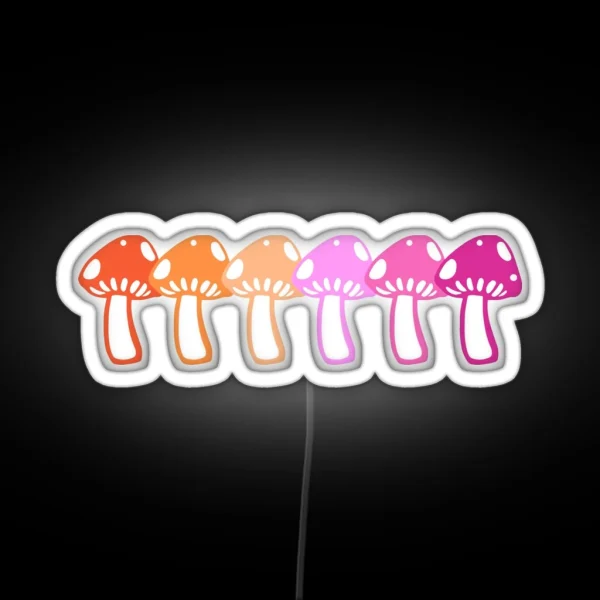 Shrooms For Girls Who Listen To Girl In Red RGB Neon Sign