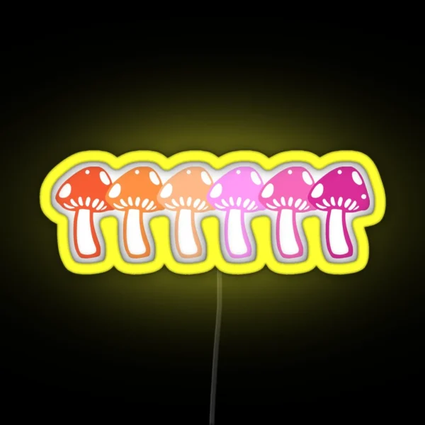 Shrooms For Girls Who Listen To Girl In Red RGB Neon Sign
