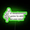 funny neon sign of psilocybin mushrooms with vibrant rgb colors - perfect for psychedelic themes