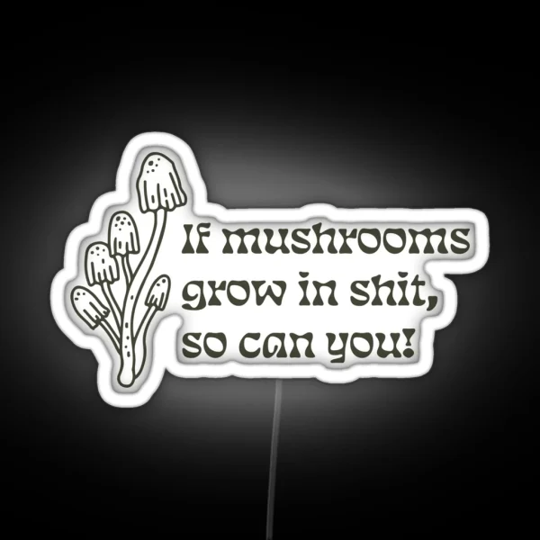 Shrooms Psilocybin Funny RGB Neon Sign