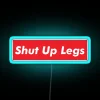 cycling neon rgb sign with shut up legs in red box