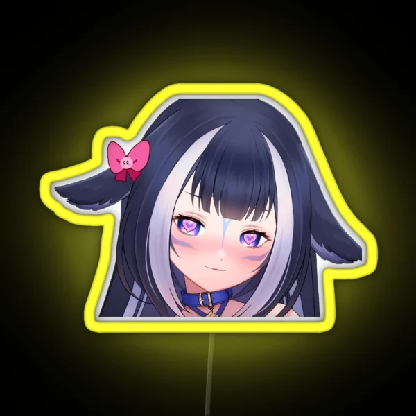 Shylily Heart Eyes Emote RGB Neon Sign