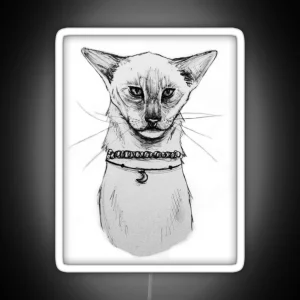 Siamese Choker Cat RGB Neon Sign