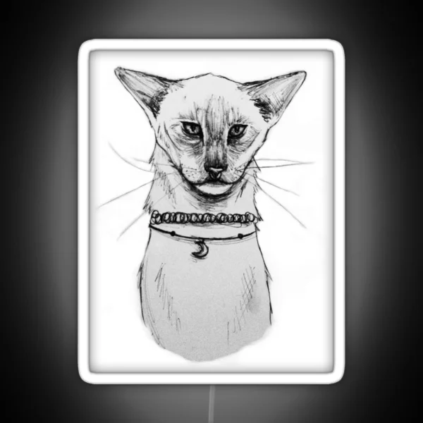 Siamese Choker Cat RGB Neon Sign