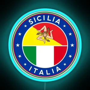 Sicilia Italia Sicily Italy Sicilia RGB Neon Sign