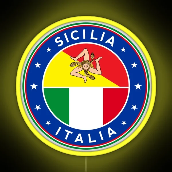 Sicilia Italia Sicily Italy Sicilia RGB Neon Sign