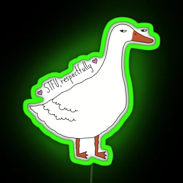 Side Eye Duck RGB Neon Sign