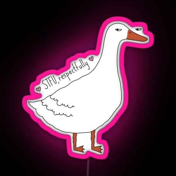 Side Eye Duck RGB Neon Sign