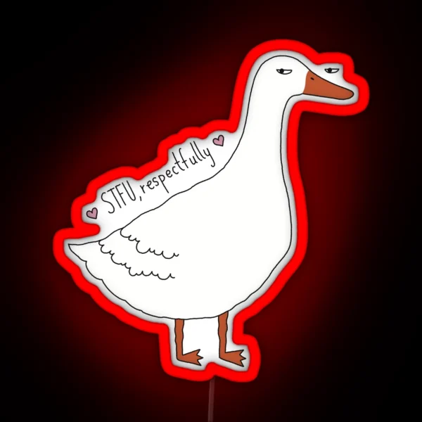Side Eye Duck RGB Neon Sign
