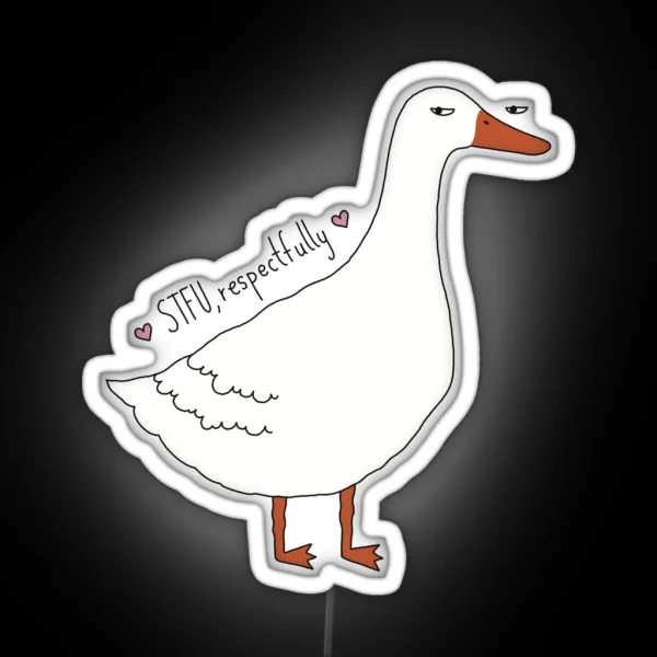 Side Eye Duck RGB Neon Sign