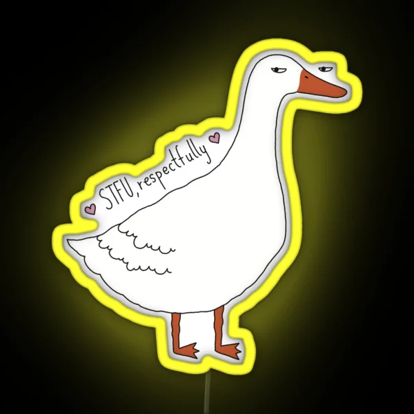 Side Eye Duck RGB Neon Sign