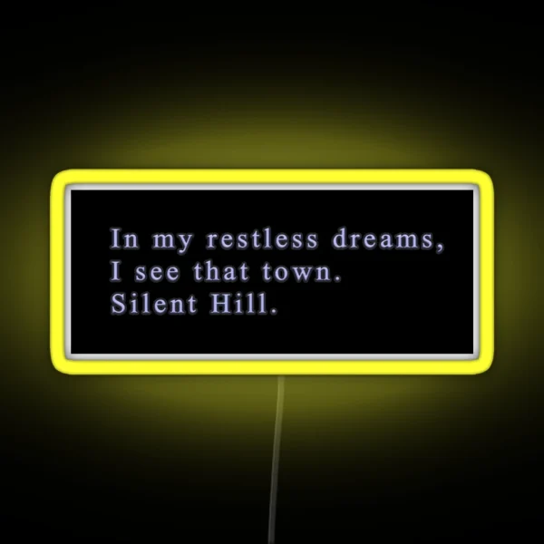 Silent Hill 2 In My Restless Dreams RGB Neon Sign