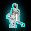silently hill nurse rgb neon sign blue