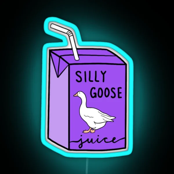 Silly Goose Juice Purple RGB Neon Sign