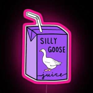 Silly Goose Juice Purple RGB Neon Sign