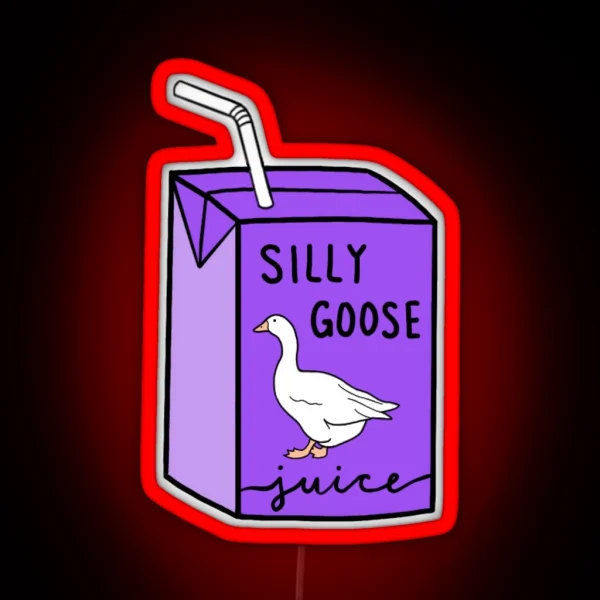Silly Goose Juice Purple RGB Neon Sign