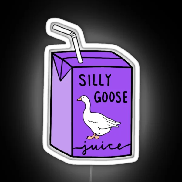 Silly Goose Juice Purple RGB Neon Sign