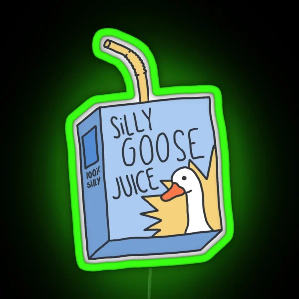 Silly Goose Juice RGB Neon Sign